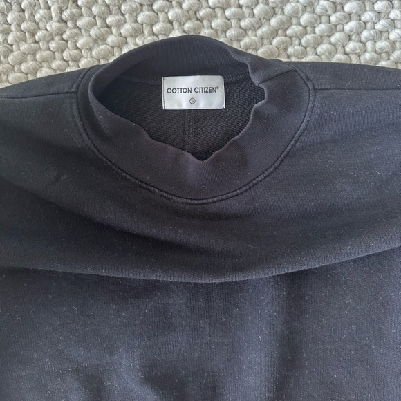 Cotton Citizen Milan Cropped Crew Sweatshirt - Women’s Size S - Jet Black - Picture 5 of 6